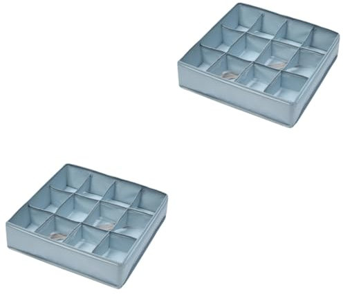 MAGICLULU 2 Stk Unterwäsche Aufbewahrungsbox Socken Aufbewahrungsschubladen Unterwäsche-Organizer mit 12 Zellen Unterwäsche Schubladenteiler Haushalt Aufbewahrungskiste Container