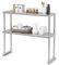 COSTWAY Aufsatzbord Edelstahl, Arbeitstisch Aufsatzboard, Küchentisch verstellbar, bis 335 kg, Edelstahltisch Zubereitungstisch, Gastro Tisch für Küche Restaurant, Silber (92 x 30 x 85 cm)