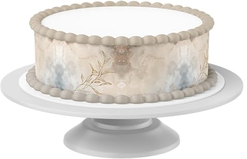 Tortenband Monochrom essbar - 4 Stück á 24cm x 5cm passend für Torten bis 30 cm zum mitessen - kreative Dekoration für Torten