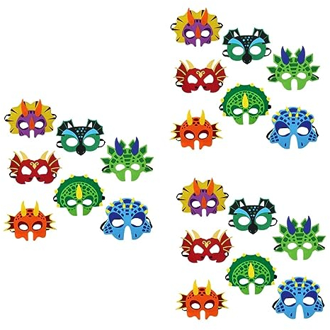 BESTonZON 21 Stk Dinosaurier-maske Für Kinder Dinosaurier-gesichtsmaske Spielzeug Gefühlt