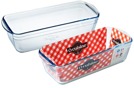 Ocuisine Ôcuisine® Loaf Dishes Pack of 2 Glass Baking Bread Dishes Extreme Resistance | Oven Safe - Freezer Safe - Microwave Safe | Borosilicate Glass | Made in France, 913S635/WB41