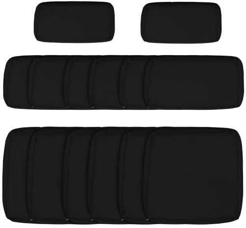 Outsunny Ersatz-Kissenbezüge für Gartensofa-Set, Outdoor, Schwarz