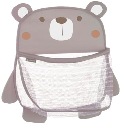 Jané - Filet de Bain pour Jouets, Organiseur de Bain, Ventouses Haute Résistance, Anti-Moisissure, Gris