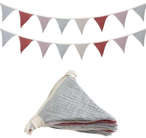 Wimpelkette Kinderzimmer,Wimpelkette Stoff Baumwolle,Kinderzimmer Babyzimmer Hausbett Deko,Kinderzimmer Deko Junge und Mädchen,Wanddeko Geschenk