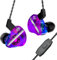 keephifi CCZ DC01 Pro Auriculares in Ear con Cable, 1DD Bass HiFi IEM Afinación en Forma de V, Auriculares in Ear Monitor, OFC Cable Desmontables de 2 Pines-Z in Ears (Morado,con micrófono)