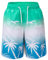 MEILONGER Badehose Jungen Badeshorts Schnelltrocknend Boardshorts mit Netzfutter Taschen und Verstellbarem Tunnelzug(Grün Weiß Blau(Coco),14-16)