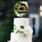 Party to Be Cake Topper Mariage Personnalisé avec Prénoms et Date Décoration de Gâteau avec Fleurs et Verdure pour Anniversaire de Mariage en Acrylique (Fleur 01)