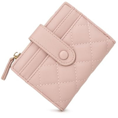 CHAOFANXI Geldbörse Damen Klein, Bifold Leder Kleines Portemonnaie für Frauen, Geldbeutel Damen Klein und im Kurzformat Portemonnaie Kleine Brieftasche Geldbörsemit mit Mehreren Fächern,Rosa