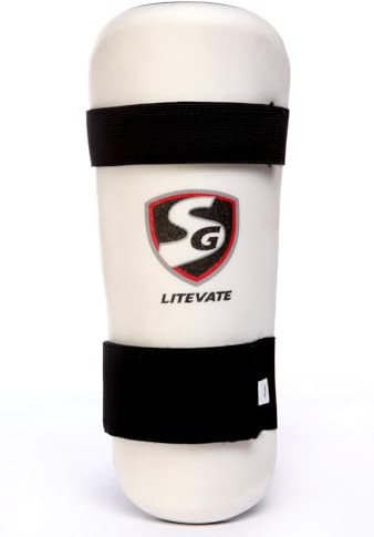 SG Litevate Elbow Guard | Color: White | Size: Youth | Material: Foam | Essential Elbow Protector