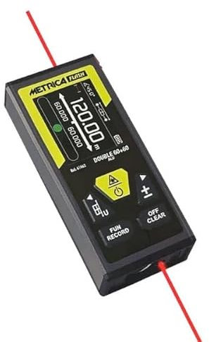 Télèmètre laser double alu 60+60m Metrica