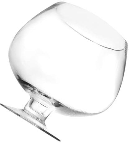 Zerodeko Weinglas-Aquarium Visitenkarte Fischglas einzigartig Faltbare Wasserflasche Schüssel Obstschale Mini Tischdekoration Aquariumzubehör klares Fischbecken Tisch-Betta-Tank Transparent