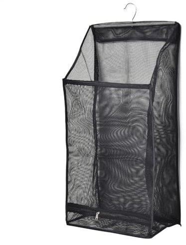 Hängender Wäschekorb – leichte Kleiderstange | Wäschesammler extra groß | Wäschesack zum Aufhängen an der Maschine mit einem Haken aus Edelstahl für den Einsatz