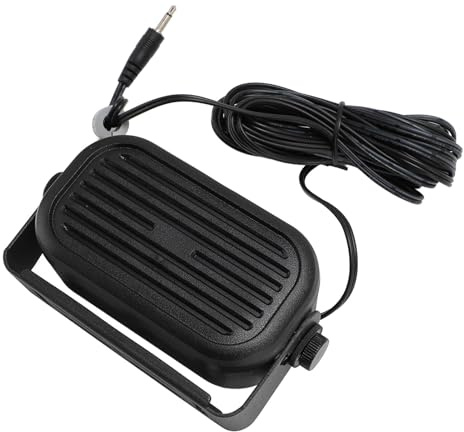 Ausla Car Externer Lautsprecher, Klarer Sound Lautsprecher Externe Scanner für Alle 3,5-mm-Audio-Stecker CB Ham Mobilfunkgeräte, 128x73x48mm
