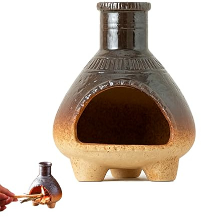 VELAJA Quemador Palo Santo Vintage de Terracota, Soporte Portainciensos Hecho a Mano para Palo Santo y Conos, Decoración Retro del Hogar para Meditación y Limpieza Energética