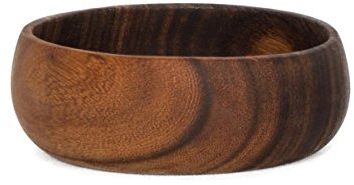 levandeo Holzschale rund aus Akazie - Holz Schale Obstschale Schüssel Salatschüssel - 15cm Deko Dekoration Aufbewahrung