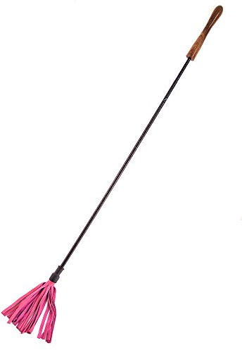 Rouge Garments Reitgerte mit Holzgriff, Rosa