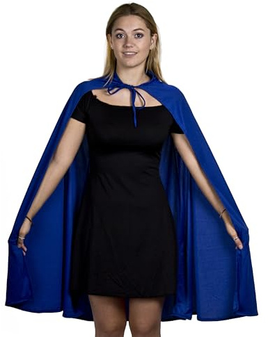 Adults Blue Superhero Cape - Blue Knee-length Cape - Perfect for Superhero Dress Up or Other Fancy Dress Events