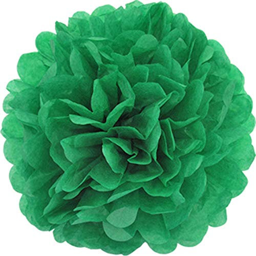 Creativery 1 Papier Pompon 25cm (grün 580) // Pompoms Bommel Papier Kugel Seidenpapier Pom Pom Deko Hängedeko Raumdeko Blumen