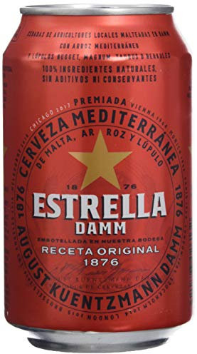 Estrella Damm Cerveza - Pack de 10 x 330 ml - Total: 3300 ml