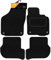 FSW - Auto-Fußmatten passend für Volkswagen Golf MK6 2008–2012 – maßgeschneiderte Matten – schwarzer Teppich – Anti-Rutsch-Matte – rutschfeste Auto-Fußmatte mit Clips und granulierter Rückseite – nur