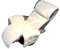 Alpenwolle Sesselschoner Relaxsessel Merino gelockt mit Taschen 100% Wolle Naturweiß
