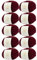 Alpacawolle zum Stricken -10x Happy Wool alpaca mix kaminrot (Fb 41)- 10 Knäuel Wolle dunkelrot + GRATIS Label - Wolle mit Alpaka - 50g/80m - Nadelstärke 7-8mm - rote Wolle zum Stricken