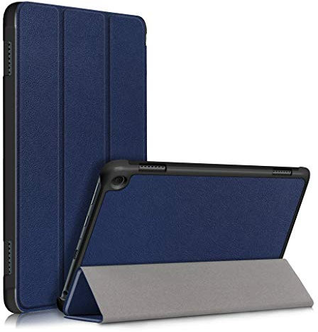 Kepuch Custer Funda para Fire HD 8 12th 2024 2022 / Fire HD 8 2020 / HD 8 Plus 2020 / HD 8 Kids 10th 2020,Slim Smart Cover Fundas Carcasa Case Protectora de PU-Cuero - Azul