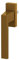 Design Aluminium Fenstergriff Tallinn, Farbe:Gold F4, Stiftlänge:40mm