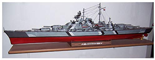 Lllunimon Kms Bismarck Schlachtschiff Modell Kit, handgefertigte DIY Papierboot Modell 90 cm lang