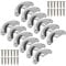 12pcs Silver Cabinet Handles - Chrome Shell Cup Handles, Drawer & Door Pull Knobs with Screws for Kitchen & Furniture (8 x 3.5 x 2 cm)