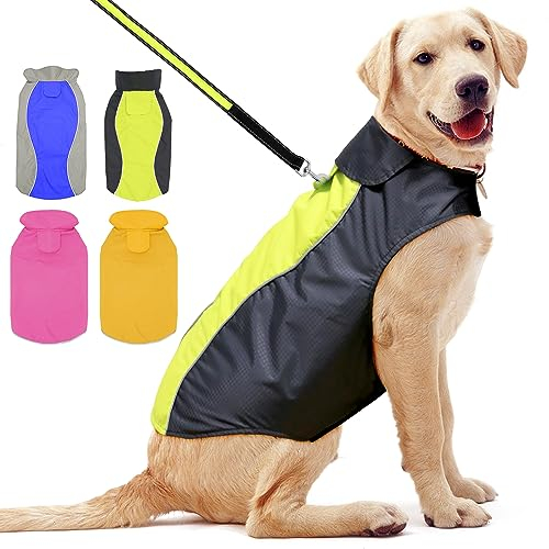 YFbrite Hundegeschirr, leicht, verstellbar, reflektierend, warmes Hundetuch für kleine, mittelgroße und große Hunde (grün, klein)