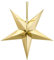 Goldener Dekostern 45cm - Glänzender Weihnachtsstern aus Pappe - 3D Faltstern für Deko, Weihnachten, Party, Feier, Silvester