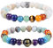 UEUC Chakra-Armbänder für Frauen, Yoga 7 Chakra-Kristalle, Edelstein-Armband, 8 mm Kristall-Meditations-Energieausgleichsarmbänder(#26)
