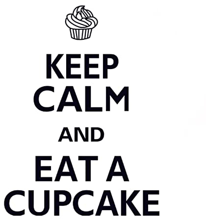 Wandtattoo Keep Calm Cupcake Wandaufkleber Wandsticker Wand Deko Wandbild