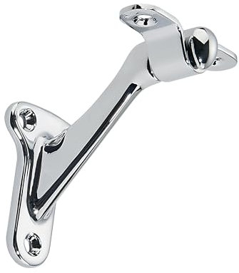 khtumeware 6 Stück 7,6 cm polierte Chrom-Handlauf-Halterung, robuste Hardware für Treppen, Zuhause oder Büro, Vintage-Treppenstütze, Handlaufhalterungen
