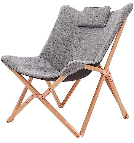 MYVVKIA Outdoor-Campingstuhl, Holz-Campingstuhl, Garten, faltbar, Strand, tragbarer Klappstuhl für Wandern, Park, Strand, Grillen, tragbare klappbare Rasenstühle