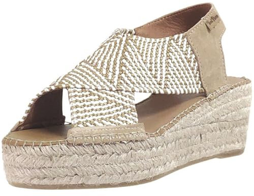 TONI PONS, Masai 250000018, Femme Nu-Pied Beige bi-matière - 40 EU