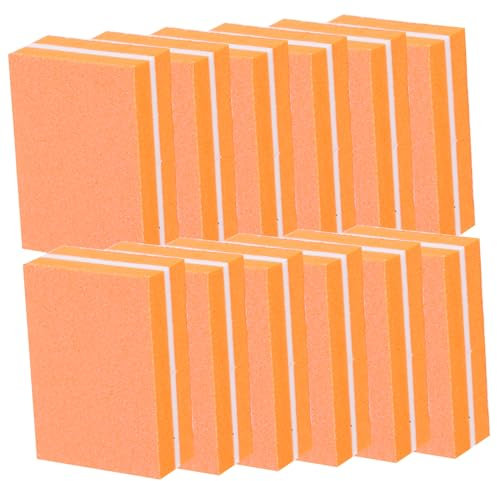 Healeved 20pcs Small Square Sponge Nail Buffer Pedicure Tools Professional Nail Care Polishing Files
