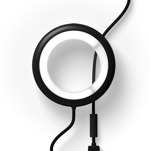 BILY Lampe de lecture à porter autour du cou – 3 Niveaux de Lumière LED – Se branche sur Smartphone, Power Bank, USB-C & Lightning – Mains Libres & Nomade