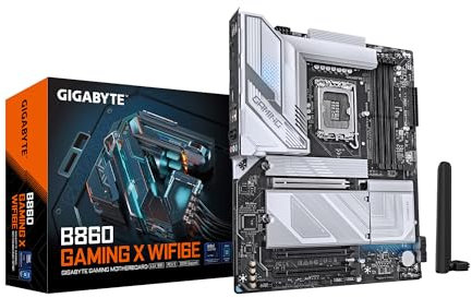 GIGABYTE B860 Gaming X WIFI6E Intel Core Ultra (Series 2) LGA 1851 Scheda madre, ATX, DDR5, 3X M.2, PCIe 5.0, USB-C, WIFI6E, 2.5GbE LAN, EZ-Latch