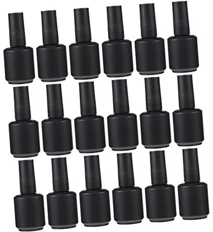 Vaguelly 20pcs Empty Nail Polish Bottles Glass Nail Gel Storage Bottles Brush Gel Container for Manicure Store Supplies