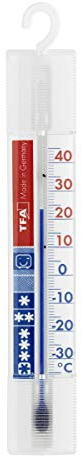 TFA Dostmann Thermometer für Kühlschrank oder Gefrierschrank, 14.4000, mit Kühlzonen, hohe Genauigkeit