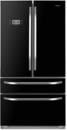 Haier HB21FGBAA Side by Side 3 portes/A+ / 178 cm de hauteur / 432 kWh/an/réfrigérateur 394 L/partie congélateur 149 L/tiroirs de congélation 3D innovants/façade en verre