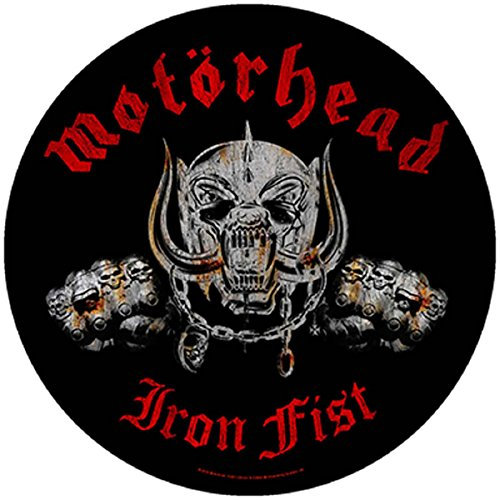 Motorhead Back Patch Iron Fist Band Logo Official Circular (28cm) Taglia unica