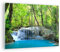 ARTTOR Bilder auf Glas Wasserfall Wald Umwelt Glasbild 70x50cm Wandbilder Dekoration Wohnzimmer Schlafzimmer Küche Deko Klein Wanddeko Bild im Glas Wand Kunstdruck Art Modern Wall Decor GAA70x50-2664