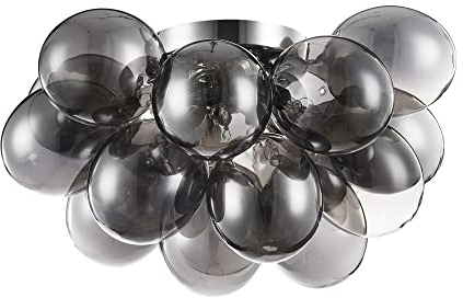 MAYTONI DECORATIVE LIGHTING Moderne Deckenleuchte Balbo 4xG9 excl. aus Glas und Metall Farbe Rauch 28W für Küche, Schlafzimmer, Wohnzimmer, Esszimmer, Lobby