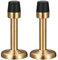 sourcing map Door Stopper Stop Bumper Wall Protector Sound Dampening Wall Mount w Rubber Tip Gold Tone 2pcs