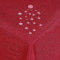 Tischdecke Stoff Damast Leinen-Optik Jacquard mit Fleckschutz rund 220 cm Rot