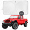 Kinder Fluff Jeep Sonnenschutz für Windschutzscheibe | UV-Schutzvisier für Jeep-Innenräume | Zubehör für Jeep | Passend für Wrangler, Gladiator, Rubicon | Sonnenschutz - 142x46 cm