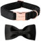 Unique style paws Hundehalsband, schwarzes Seidenhundehalsband mit Schleife, weiche Fliege verstellbares Haustierhalsband Geschenk für weibliche oder männliche mittlere Hunde